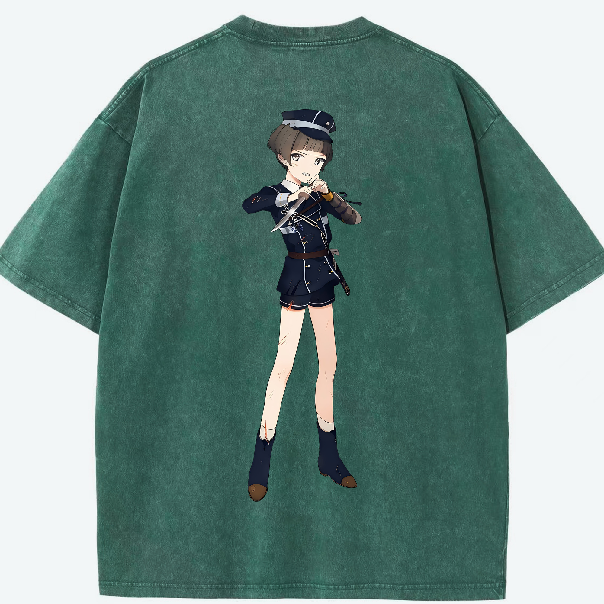 （画像用） 刀剣乱舞 Touken Ranbu 綿100% ヴィンテージ風 半袖Tシャツ（背面プリント）
